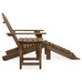 Voir la diapositive 3 : VIDAXL Chaise de jardin Adirondack avec pouf et table Sapin Marron