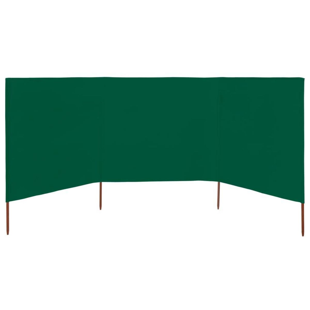 VIDAXL Paravent 3 panneaux Tissu 400 x 160 cm Vert