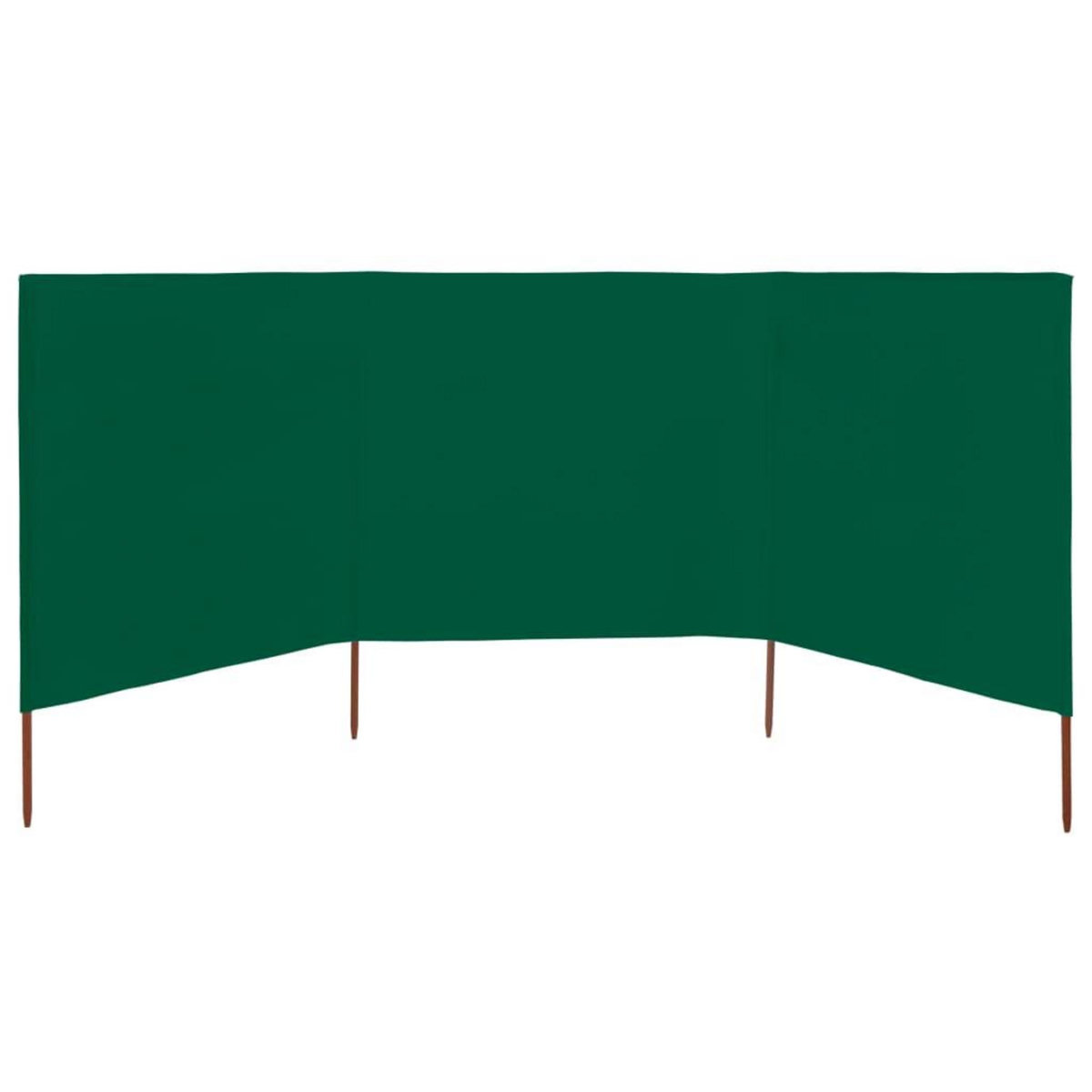 VIDAXL Paravent 3 panneaux Tissu 400 x 160 cm Vert