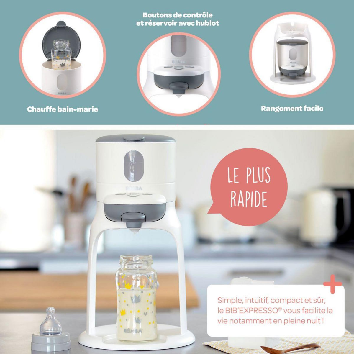 BEABA Préparateur biberon Bib expresso new nightblue