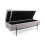 Voir la diapositive 4 : Paris Prix Banquette & Coffre Bouclette  Loyd  140cm Gris