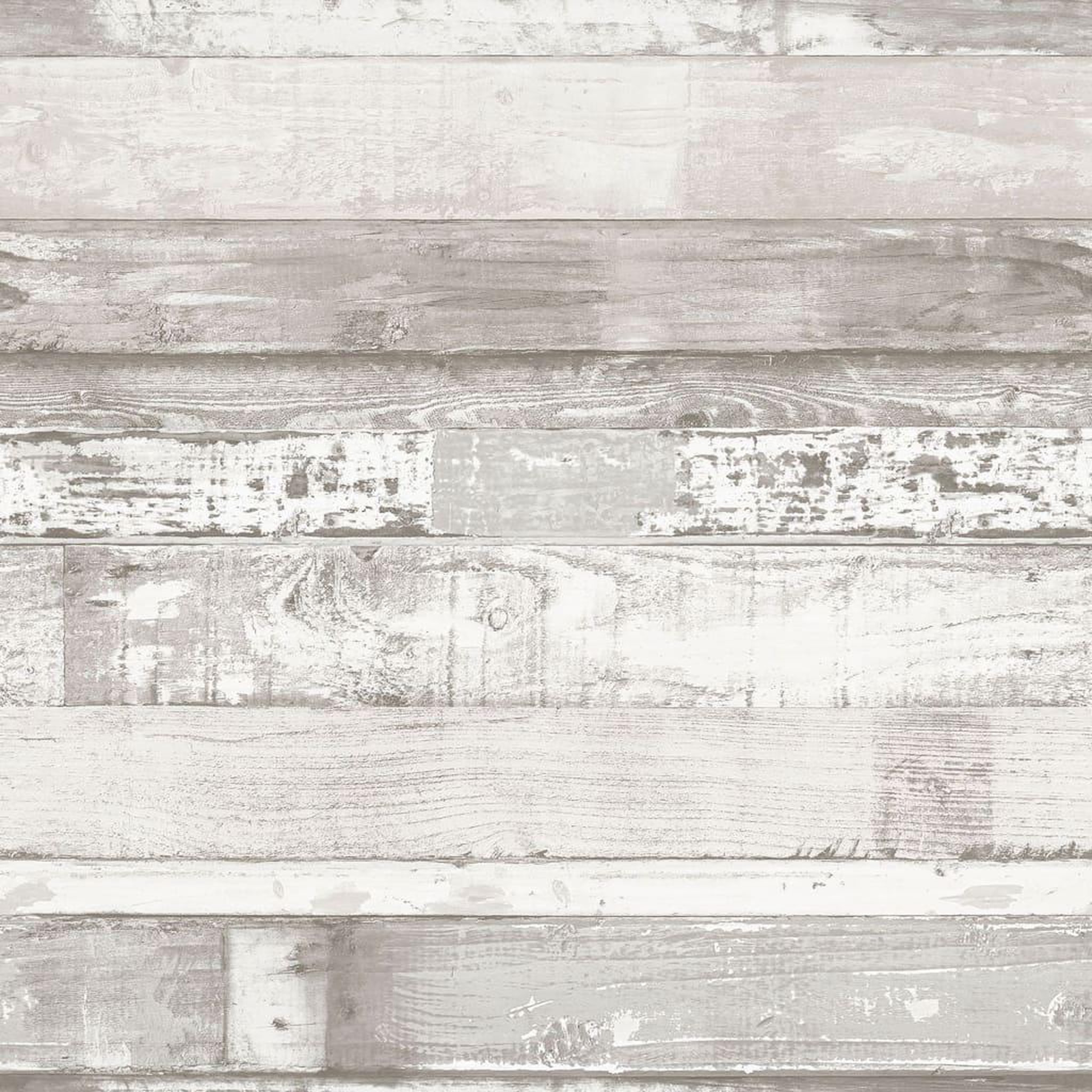 Voir la diapositive 2 : Noordwand Noordwand Papier peint Homestyle Wood Blanc casse et gris