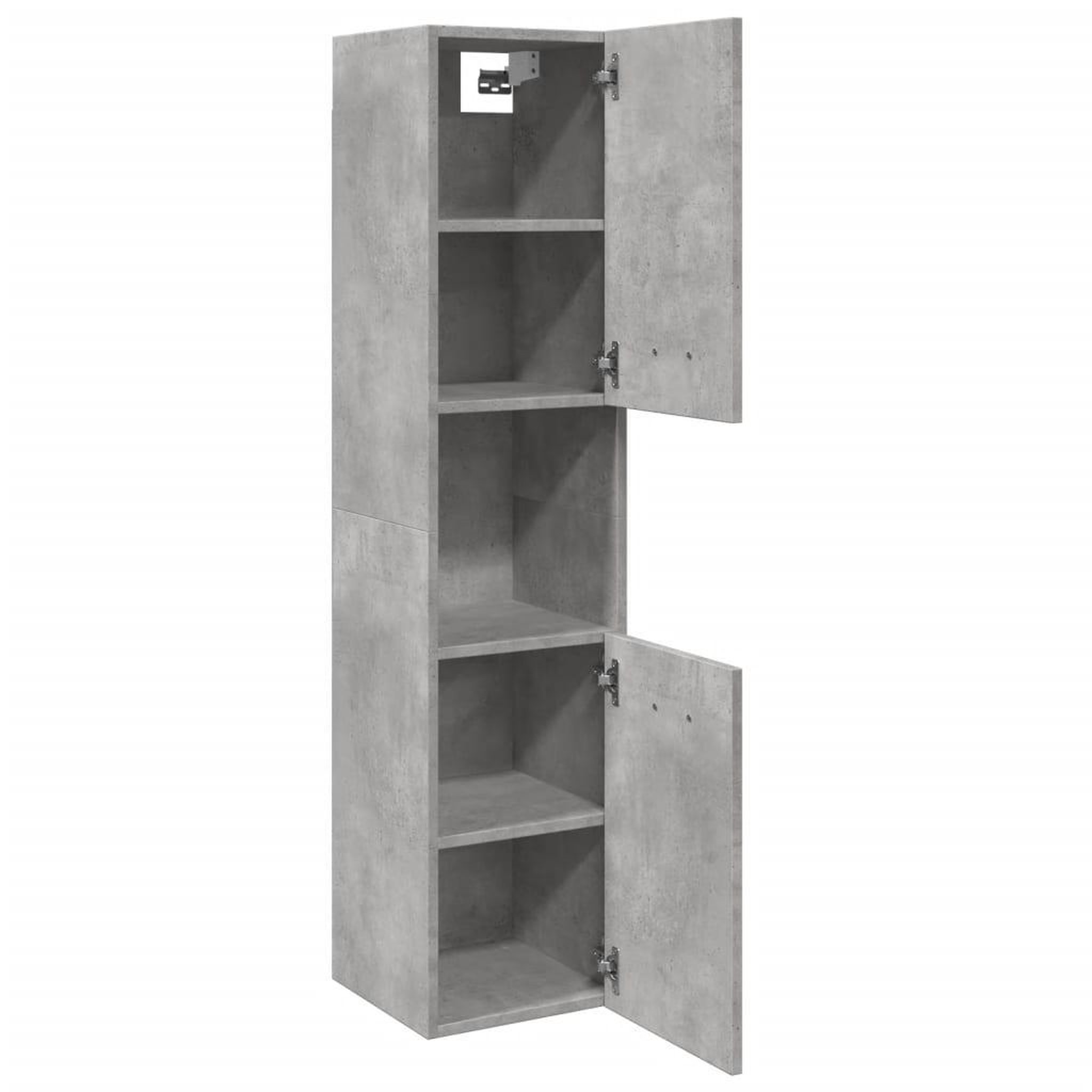 Voir la diapositive 5 : VIDAXL Armoire de salle de bain suspendue gris beton bois d'ingenierie