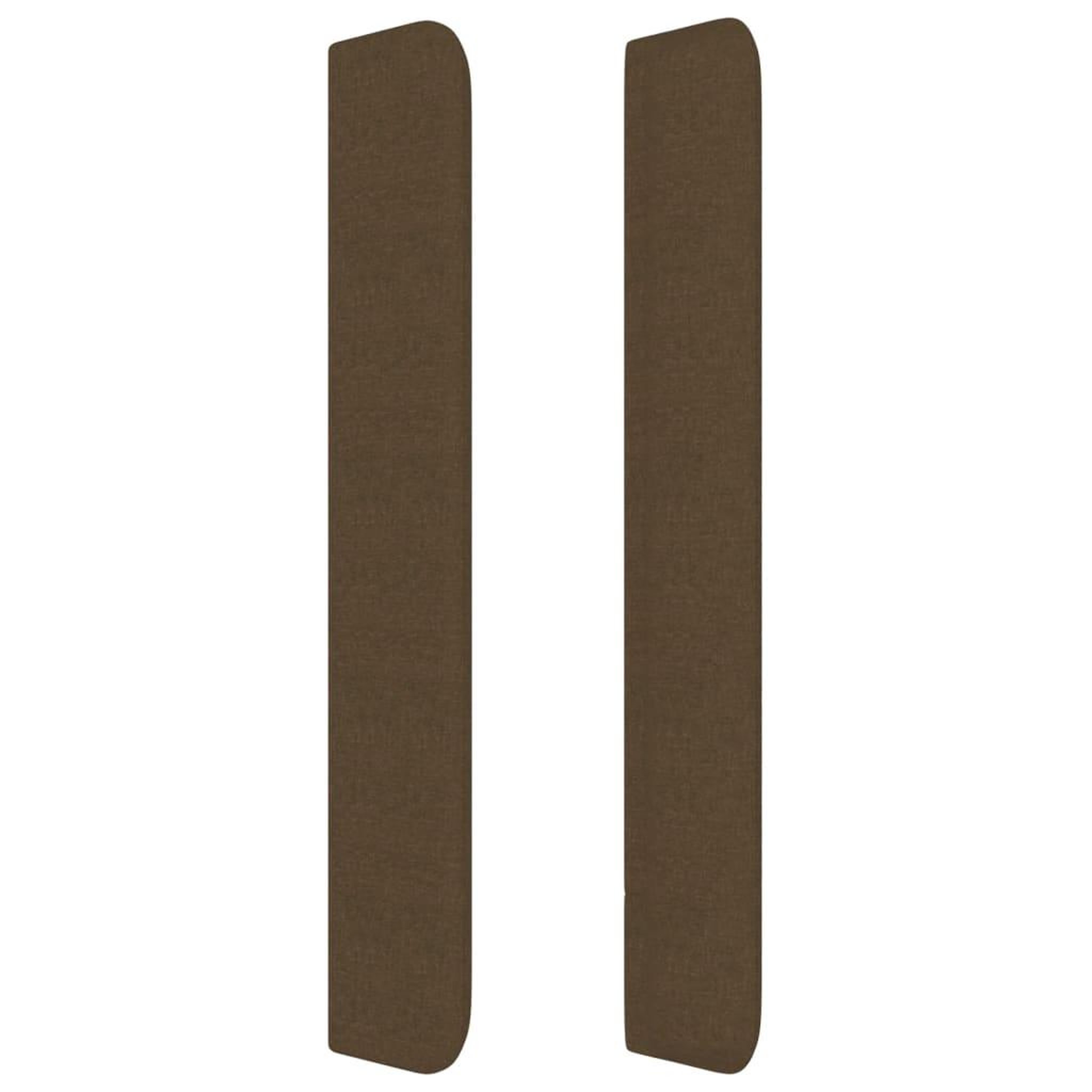 Voir la diapositive 4 : VIDAXL Tete de lit avec oreilles Marron fonce 203x16x118/128 cm Tissu