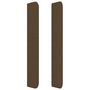 Voir la diapositive 4 : VIDAXL Tete de lit avec oreilles Marron fonce 203x16x118/128 cm Tissu