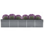 Voir la diapositive 2 : VIDAXL Lit sureleve de jardin Acier galvanise 400x80x45 cm Gris