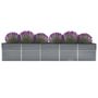 Voir la diapositive 2 : VIDAXL Lit sureleve de jardin Acier galvanise 400x80x45 cm Gris