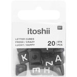 RICO DESIGN Itoshii pack 20 perles ponii noires fresh crazy lucky happy