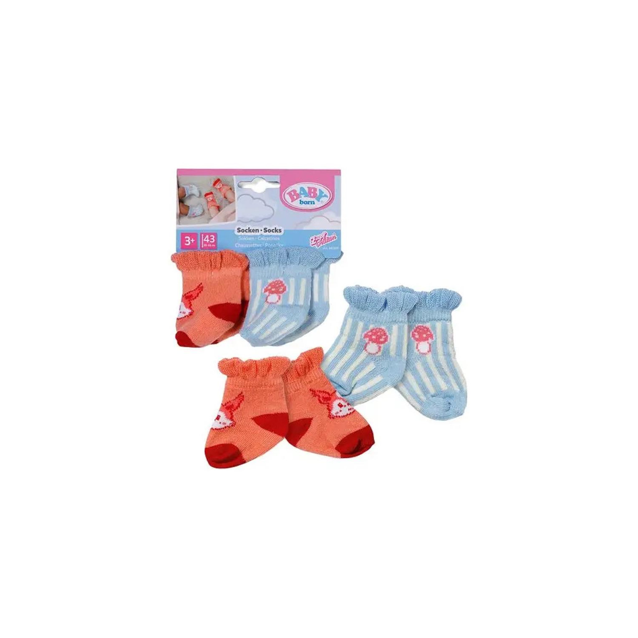Voir la diapositive 2 : Zapf Creation BABY born Chaussettes agneau pour poupée de 43 cm