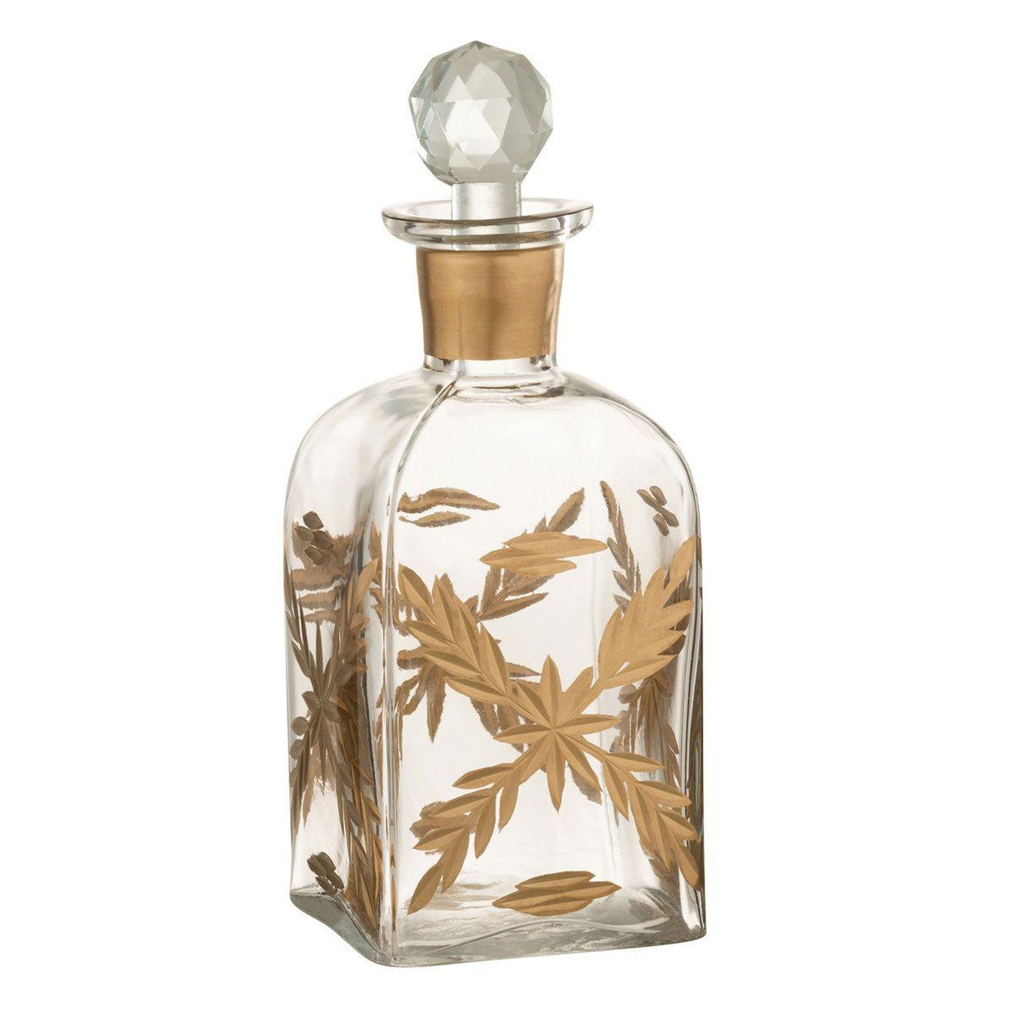 Voir la diapositive 2 : J-LINE Carafe Carrée en Verre  Chloé  46cm Transparent