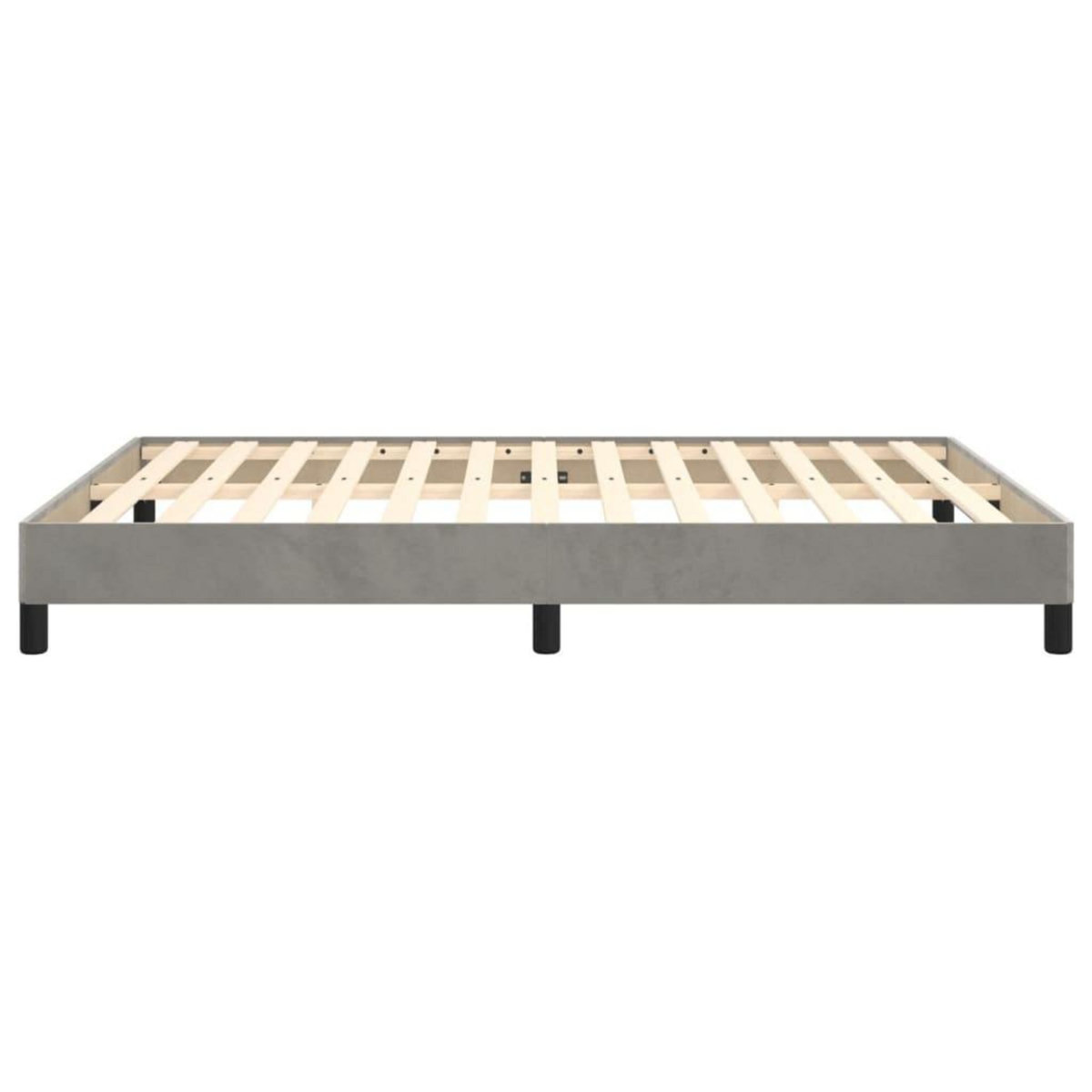 VIDAXL Cadre de lit sans matelas gris clair 140x200 cm velours
