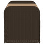Voir la diapositive 5 : VIDAXL Banc de rangement et coussin marron 115x51x52 cm resine tressee