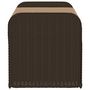 Voir la diapositive 5 : VIDAXL Banc de rangement et coussin marron 115x51x52 cm resine tressee