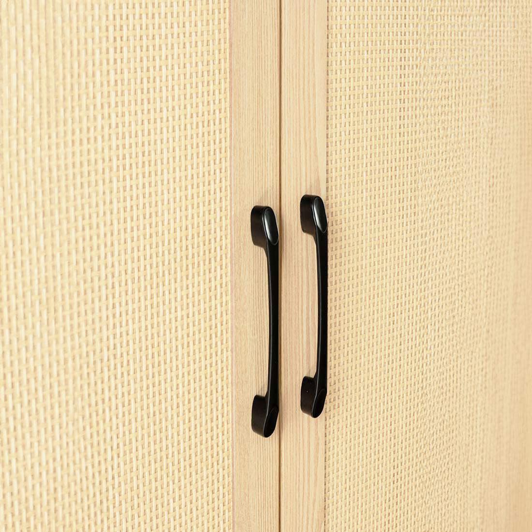 Voir la diapositive 6 : BEST MOBILIER Nagato - armoire - cannage et effet bois - 80 cm
