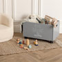 Voir la diapositive 3 : Atmosphera Kids Coffre à Jouets à Roulettes  Petit Bazar  48cm Gris