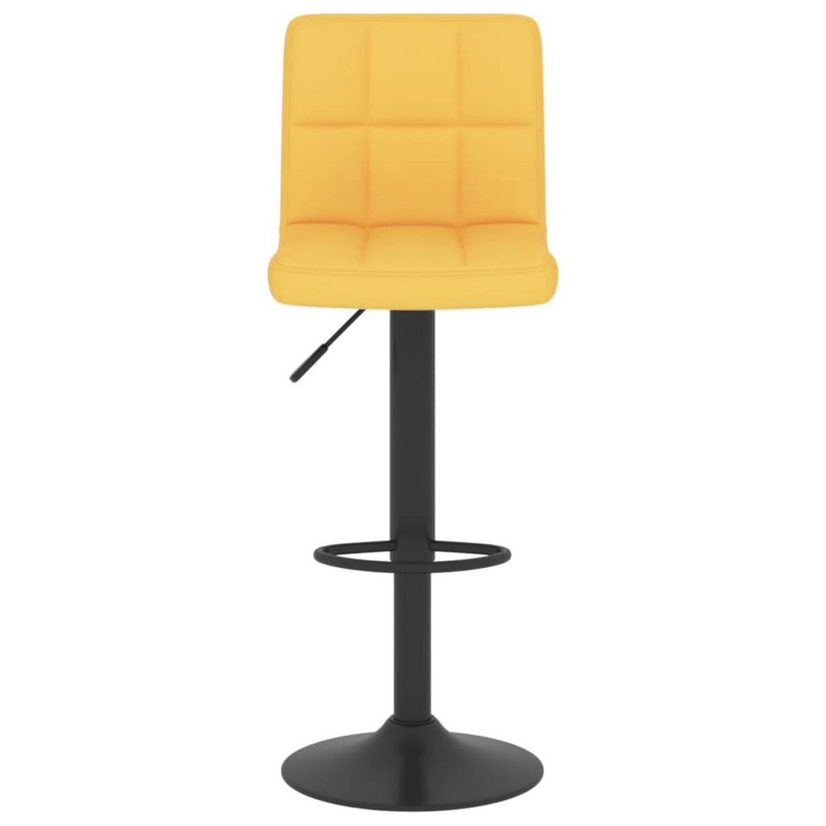 VIDAXL Tabouret de bar Jaune moutarde Tissu
