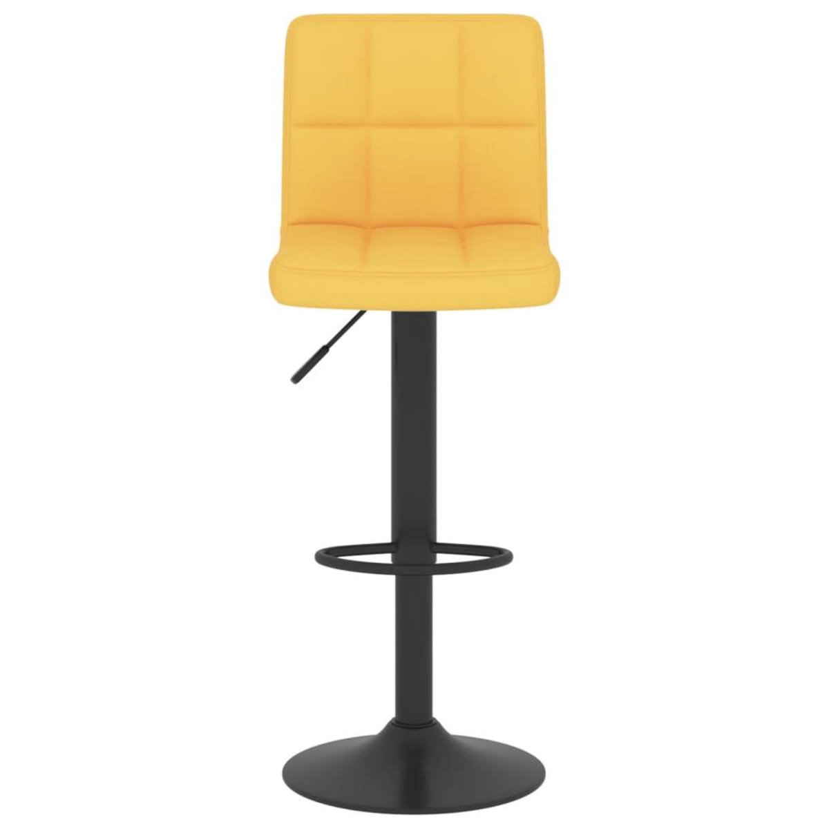 VIDAXL Tabouret de bar Jaune moutarde Tissu
