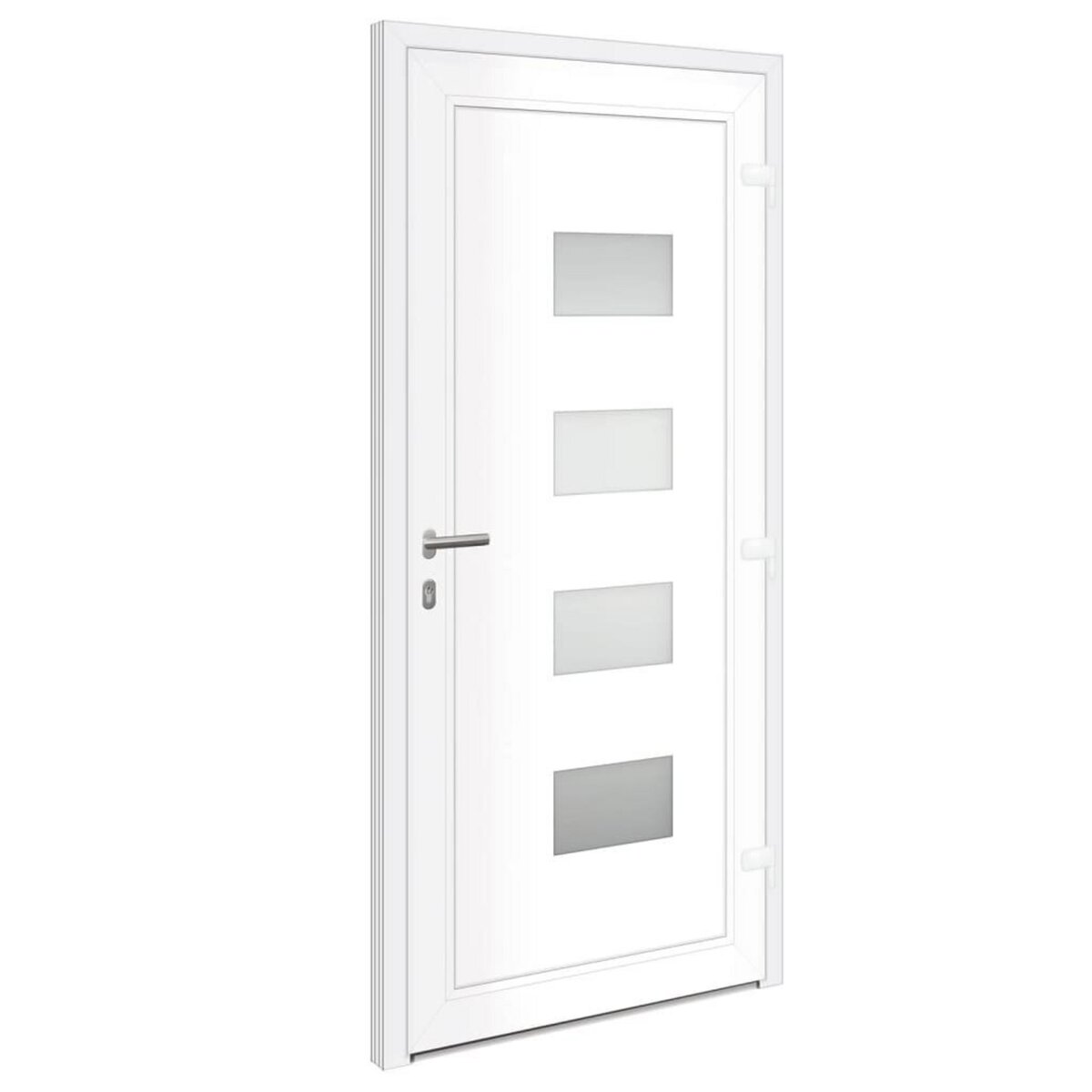 VIDAXL Porte d'entree Blanc 100x210 cm Aluminium et PVC