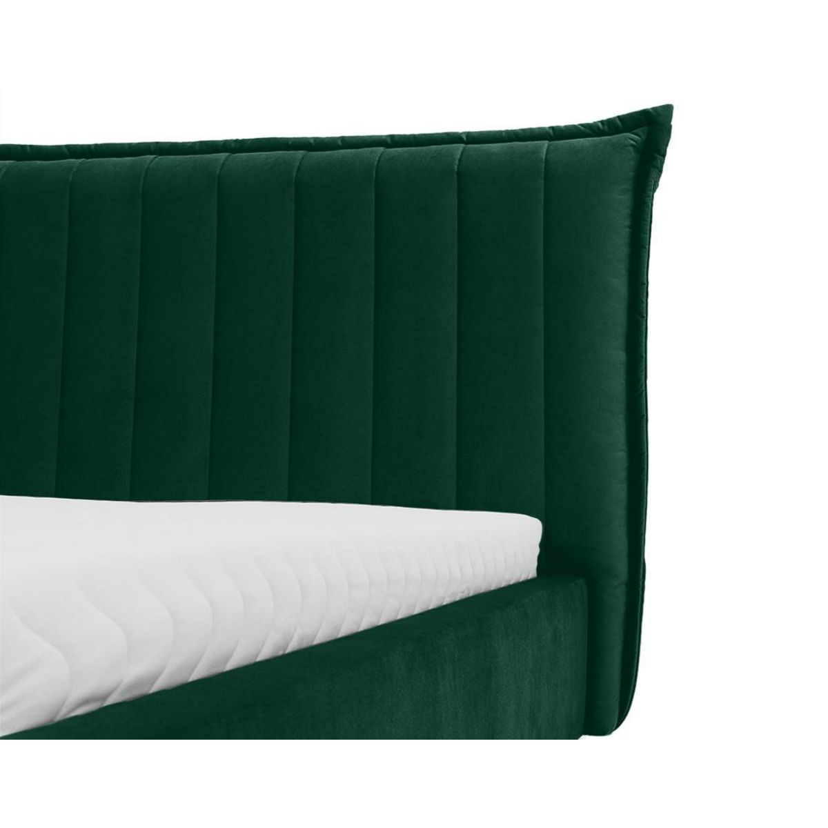 BEST MOBILIER Esmee - lit coffre - 140x200 cm - en velours - sommier inclus