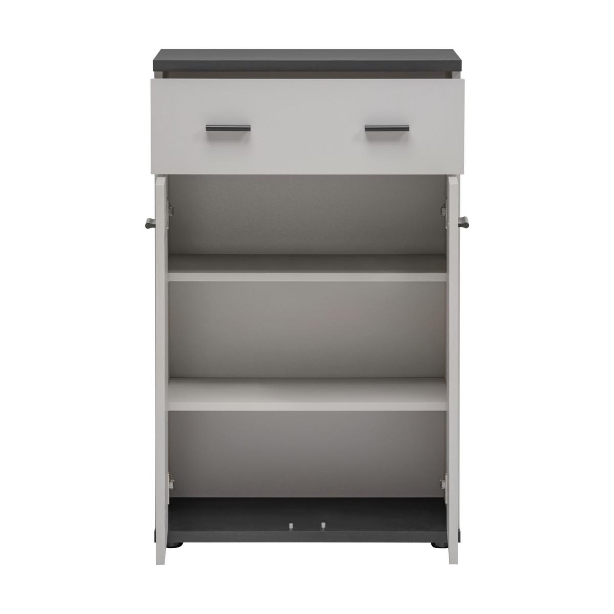 Voir la diapositive 2 : Paris Prix Meuble de rangement  hugo  96cm gris & noir