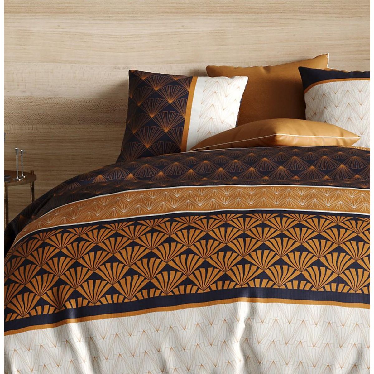 ATELIER DU COTON Parure housse de couette 100% coton 57fils toffee