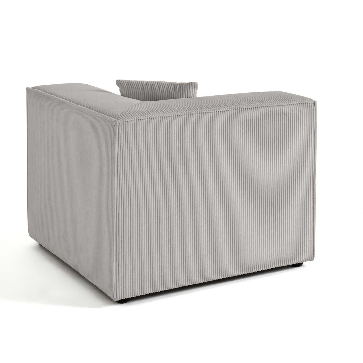 LISA DESIGN Arty - module d'assise d'angle réversible - en velours côtelé