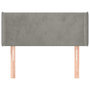 Voir la diapositive 3 : VIDAXL Tete de lit avec oreilles Gris clair 93x16x78/88 cm Velours
