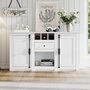 Voir la diapositive 2 : MERAX Buffet 2 porte(s) 1 tiroir(s) - 130 cm blanc mdf