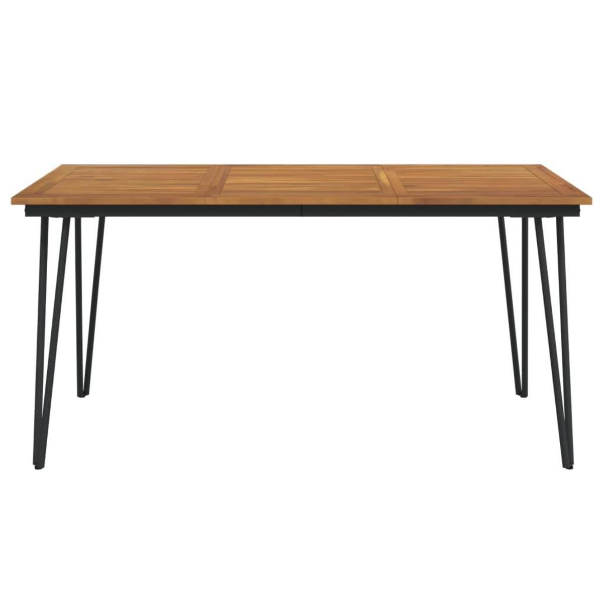 VIDAXL Table de jardin avec pieds epingle a cheveux 160x80x75 acacia