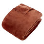 Voir la diapositive 1 : ATMOSPHERA Plaid en Flanelle Uni  Ollis  240x260cm Terracotta