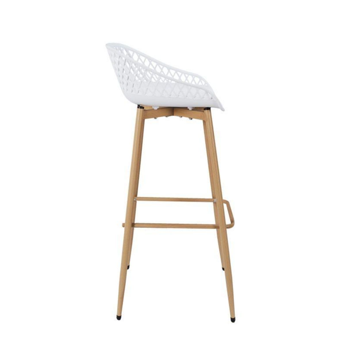 Paris Prix Lot de 2 Tabourets de Bar  Malaga  88cm Blanc