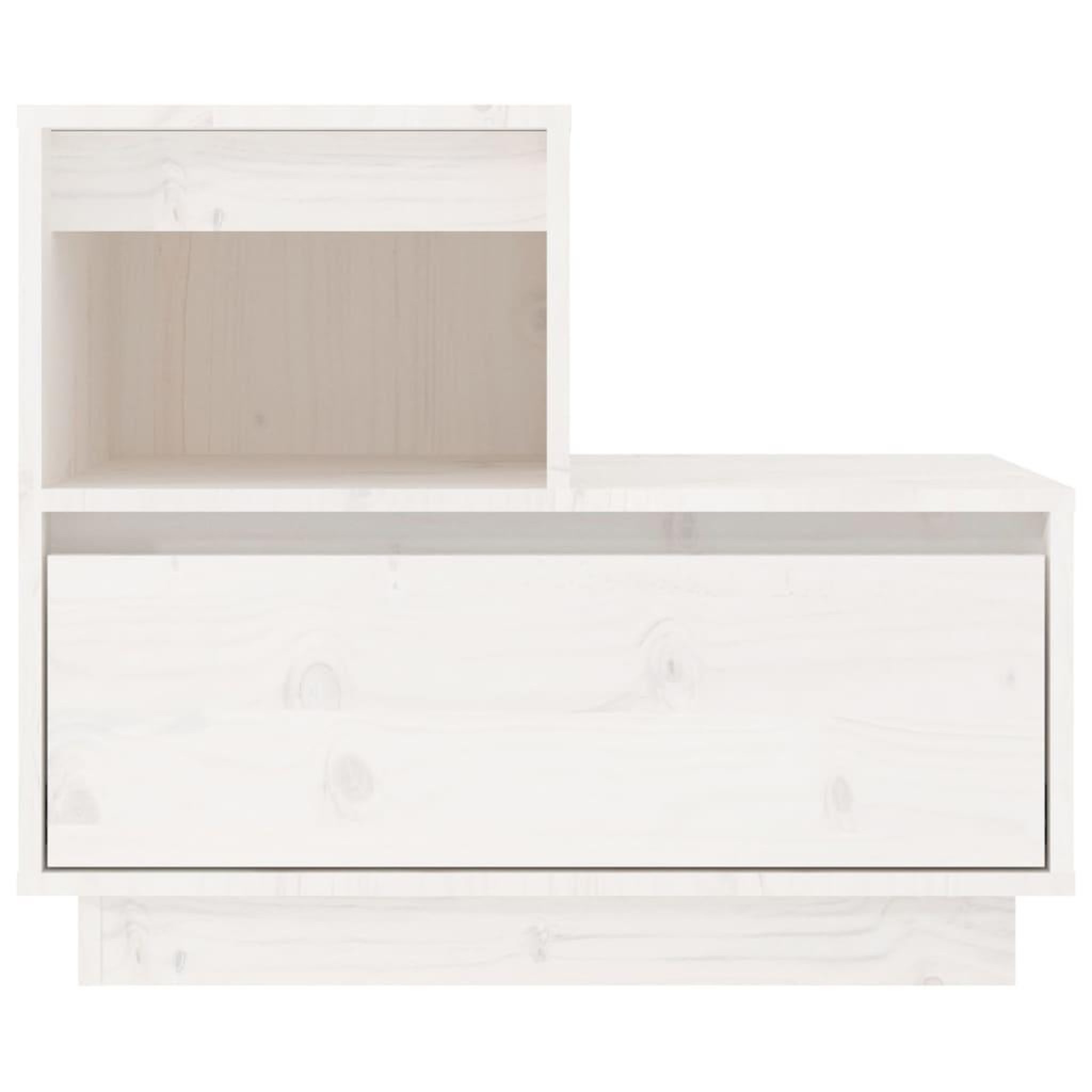 Voir la diapositive 4 : VIDAXL Tables de chevet 2 pcs Blanc 60x34x51 cm Bois de pin solide