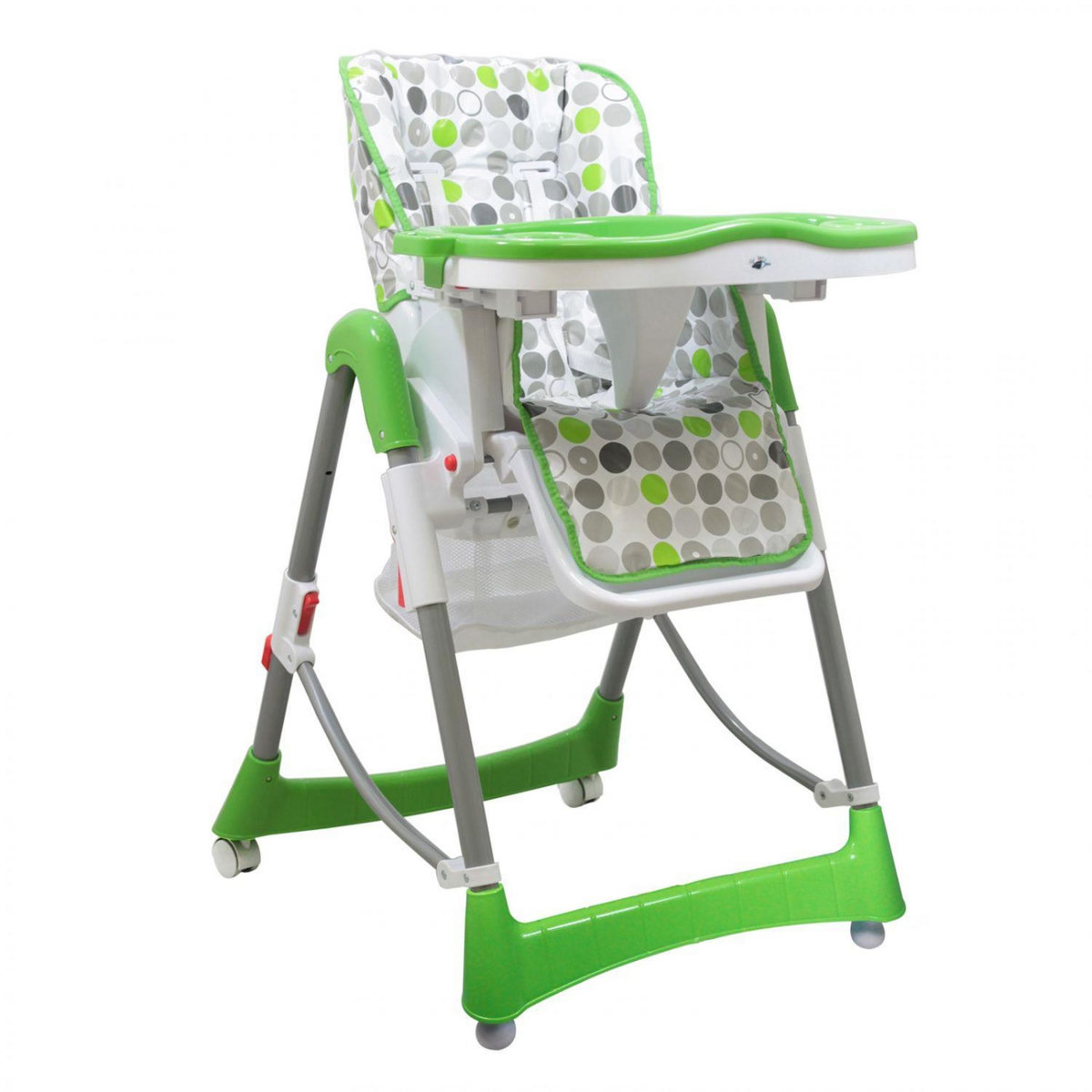 Monsieur Bébé Chaise haute bébé pliable réglable hauteur dossier tablette - Ptit