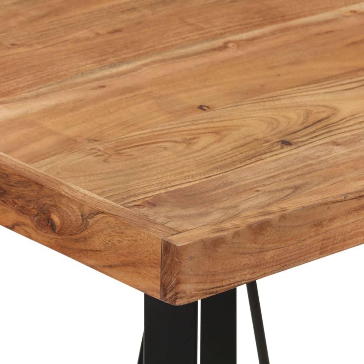 VIDAXL Table de bar 55x55x107 cm bois massif d'acacia et fer