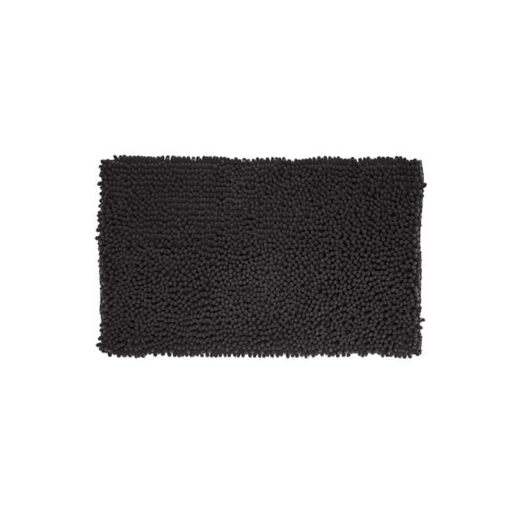 Voir la diapositive 1 : FIVE Tapis de salle de bain maxi  chenille  50x80cm noir