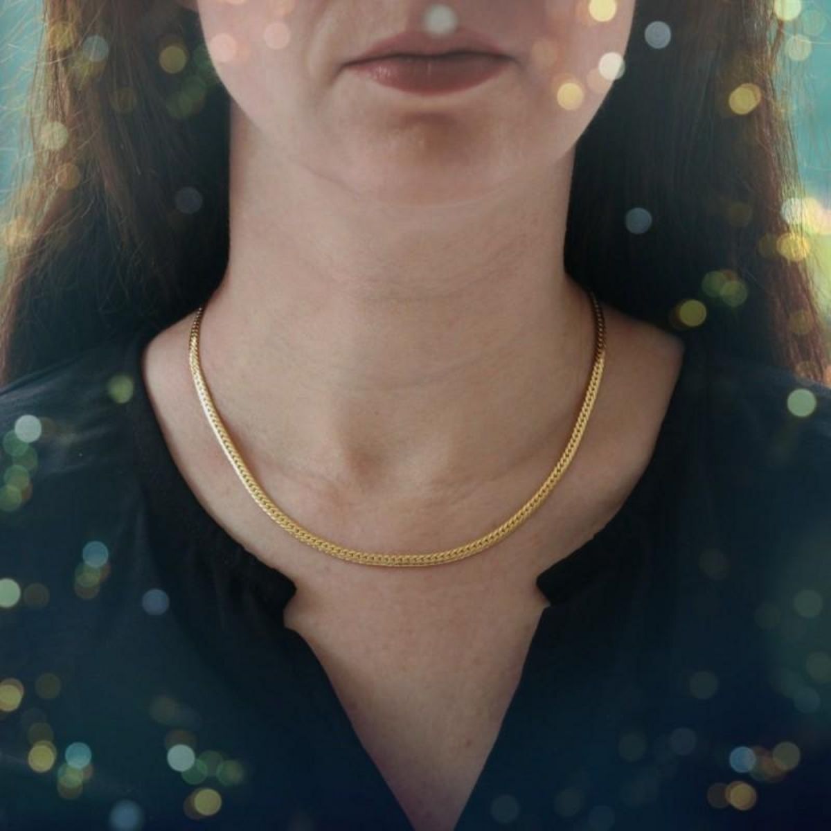 L'ATELIER D'AZUR Collier Femme Maille Anglaise - Or Jaune