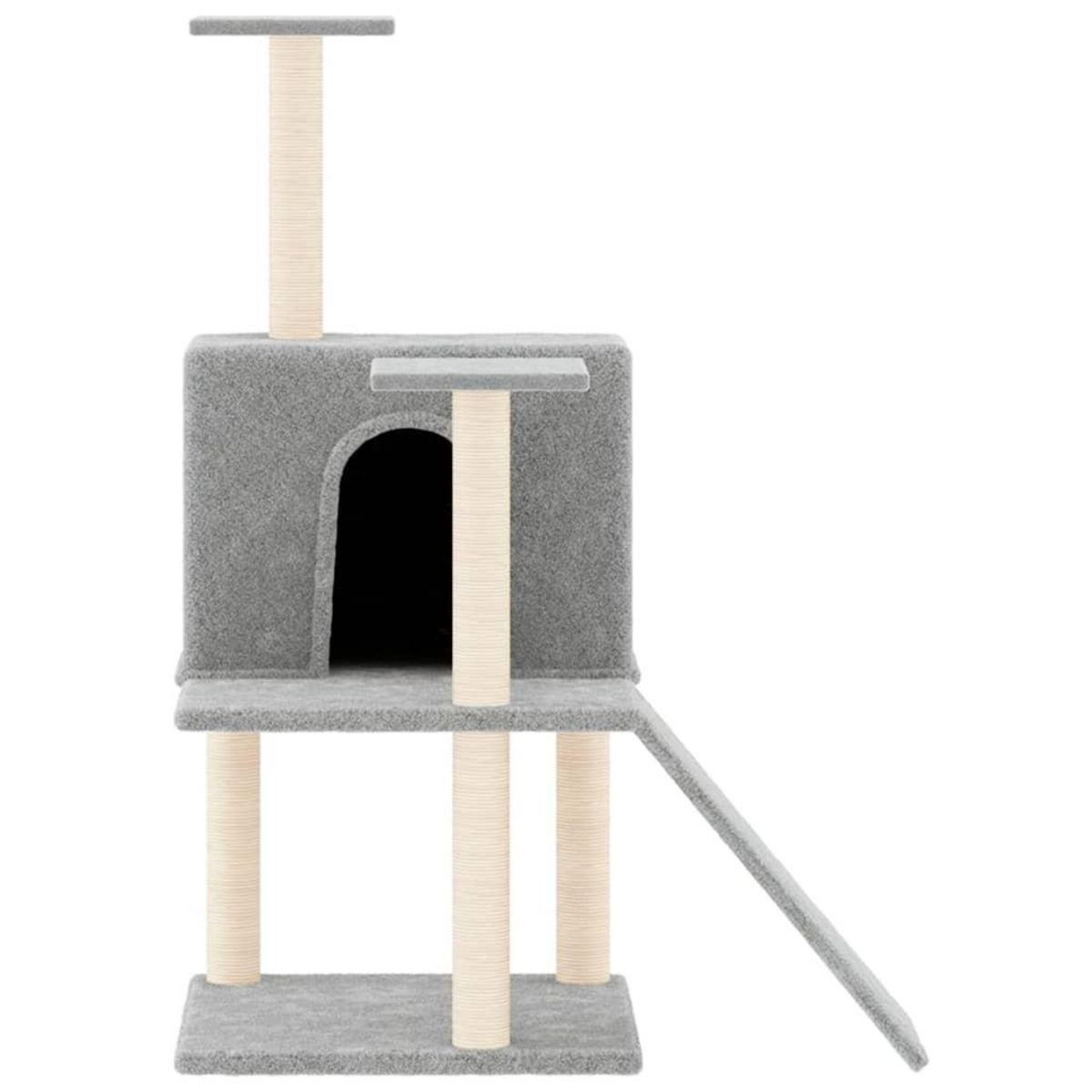 VIDAXL Arbre a chat avec griffoirs en sisal Gris clair 109 cm