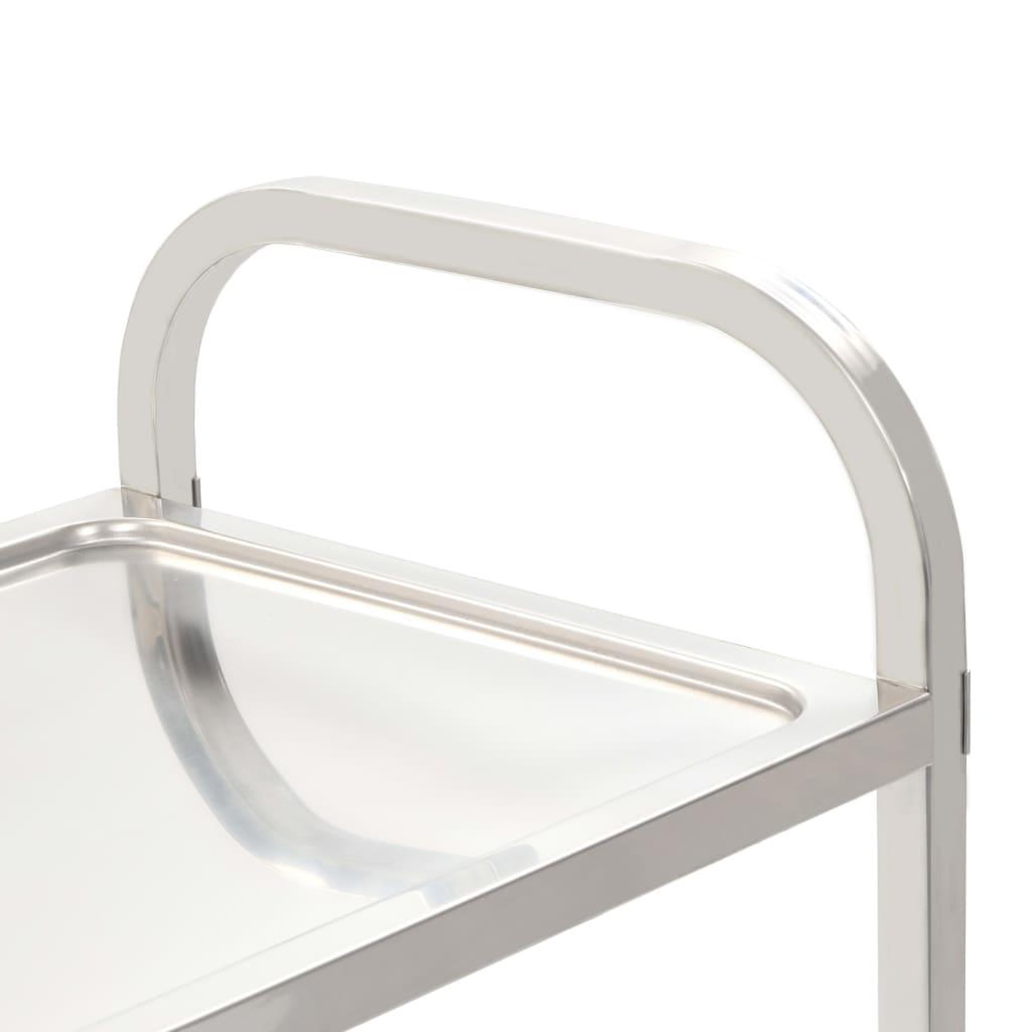 Voir la diapositive 4 : VIDAXL Chariot de cuisine a 3 niveaux 96,5x55x90 cm Acier inoxydable