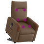 Voir la diapositive 3 : VIDAXL Fauteuil de massage inclinable Marron Tissu