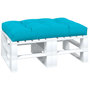 Voir la diapositive 3 : VIDAXL Coussin de palette turquoise 120x80x12 cm tissu