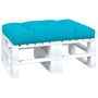 Voir la diapositive 3 : VIDAXL Coussin de palette turquoise 120x80x12 cm tissu