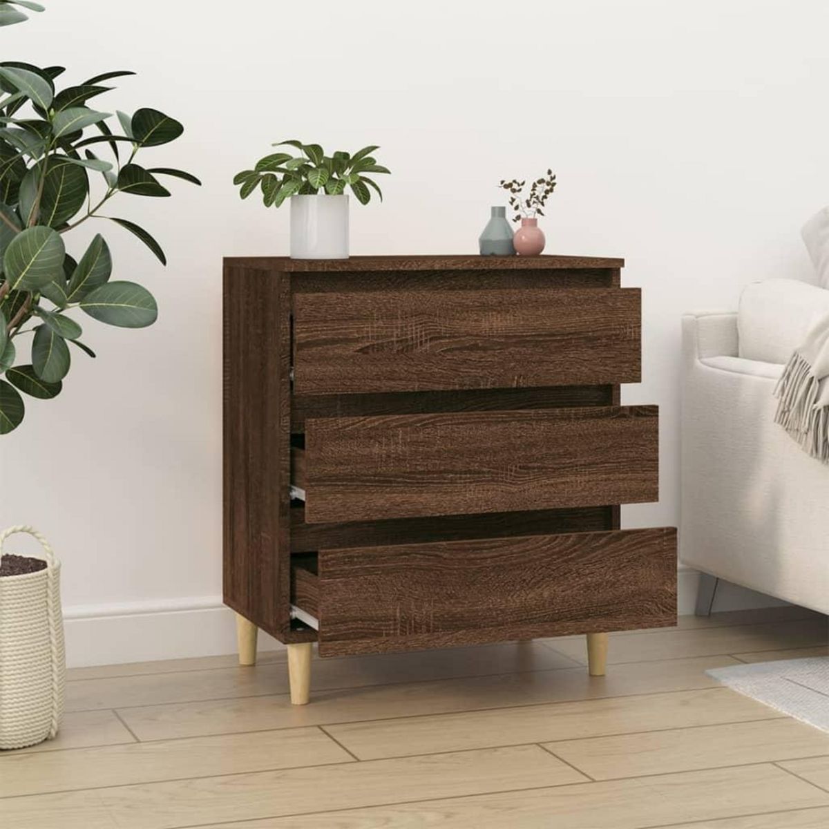 VIDAXL Buffet Chene marron 60x35x70 cm Bois d'ingenierie