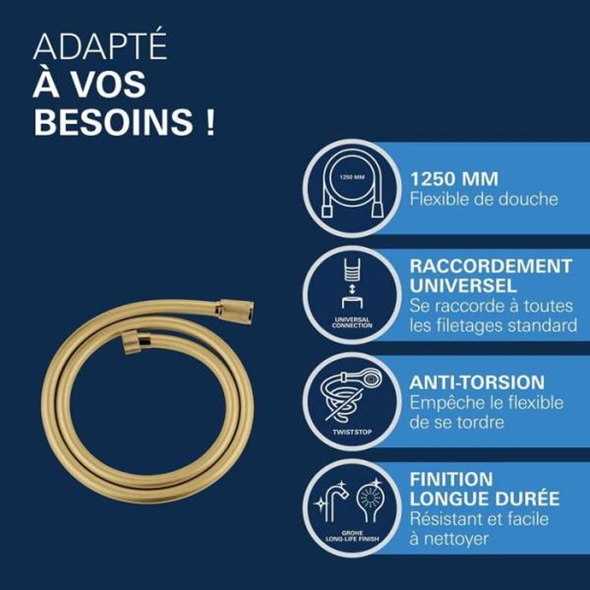 Voir la diapositive 4 : Grohe Flexible de douche - GROHE - Silverflex TwistStop