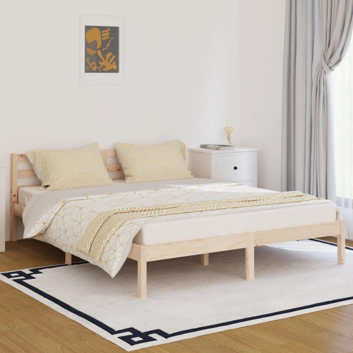 VIDAXL Cadre de lit sans matelas bois massif de pin 160x200 cm