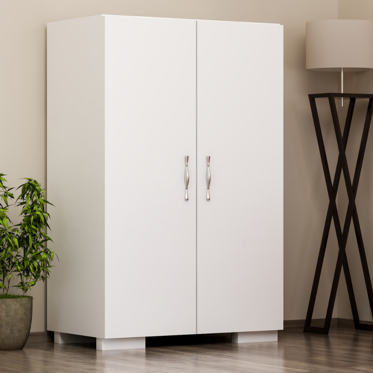 CONCEPT USINE Meuble à chaussures - 4 rangements - blanc TIA