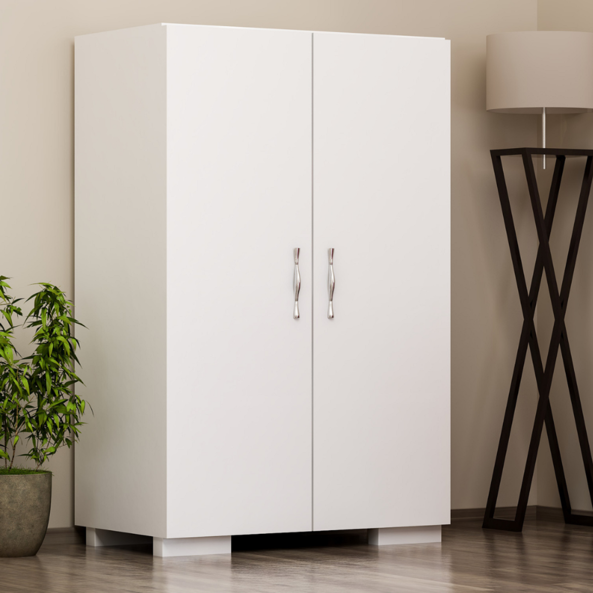 CONCEPT USINE Meuble à chaussures - 4 rangements - blanc TIA