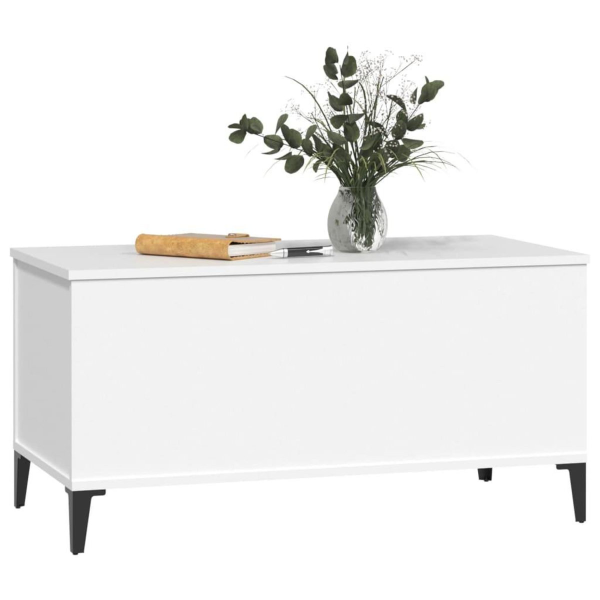 VIDAXL Table basse Blanc 90x44,5x45 cm Bois d'ingenierie