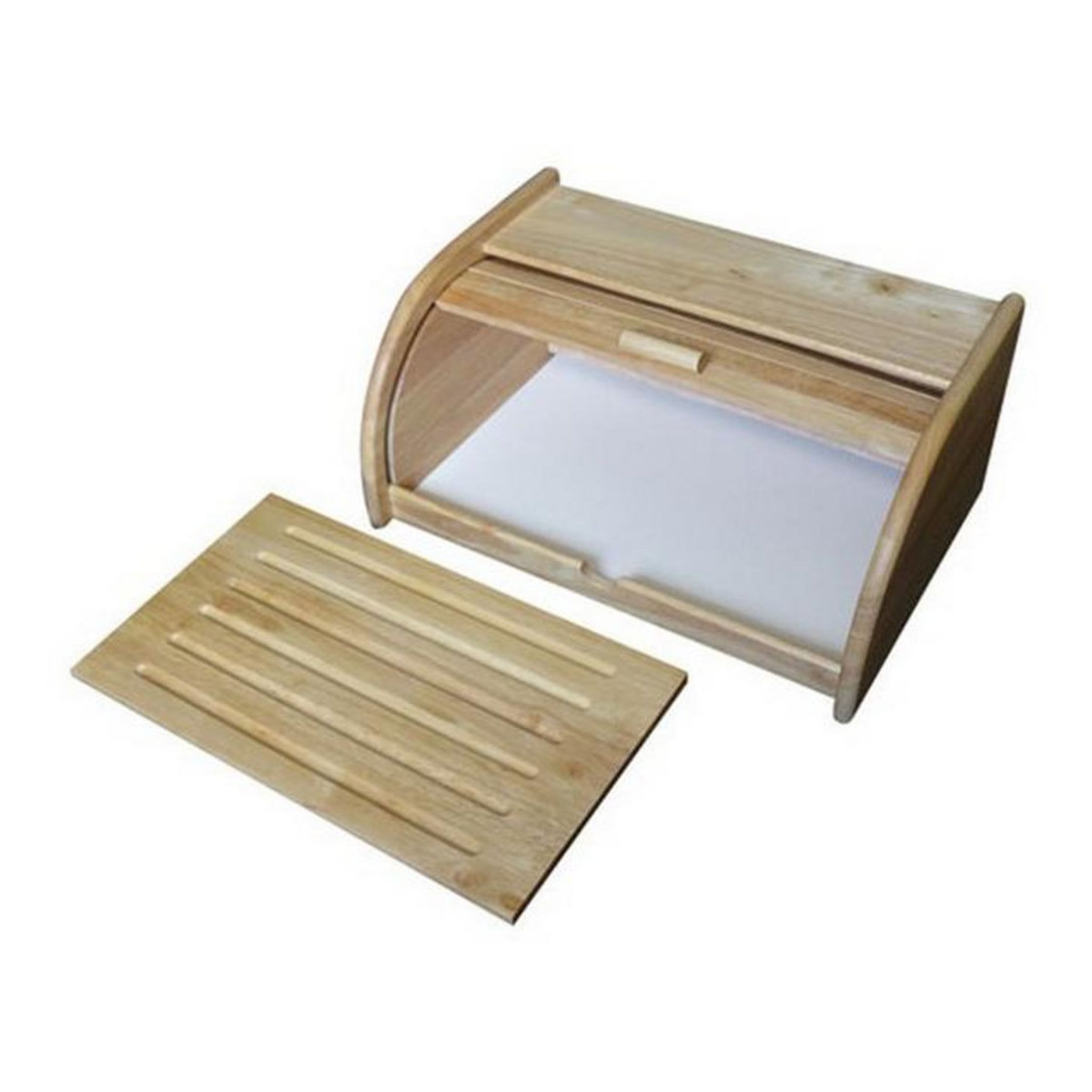 Metaltex Boîte à pain 40cm + planche hévéa - 9043510080