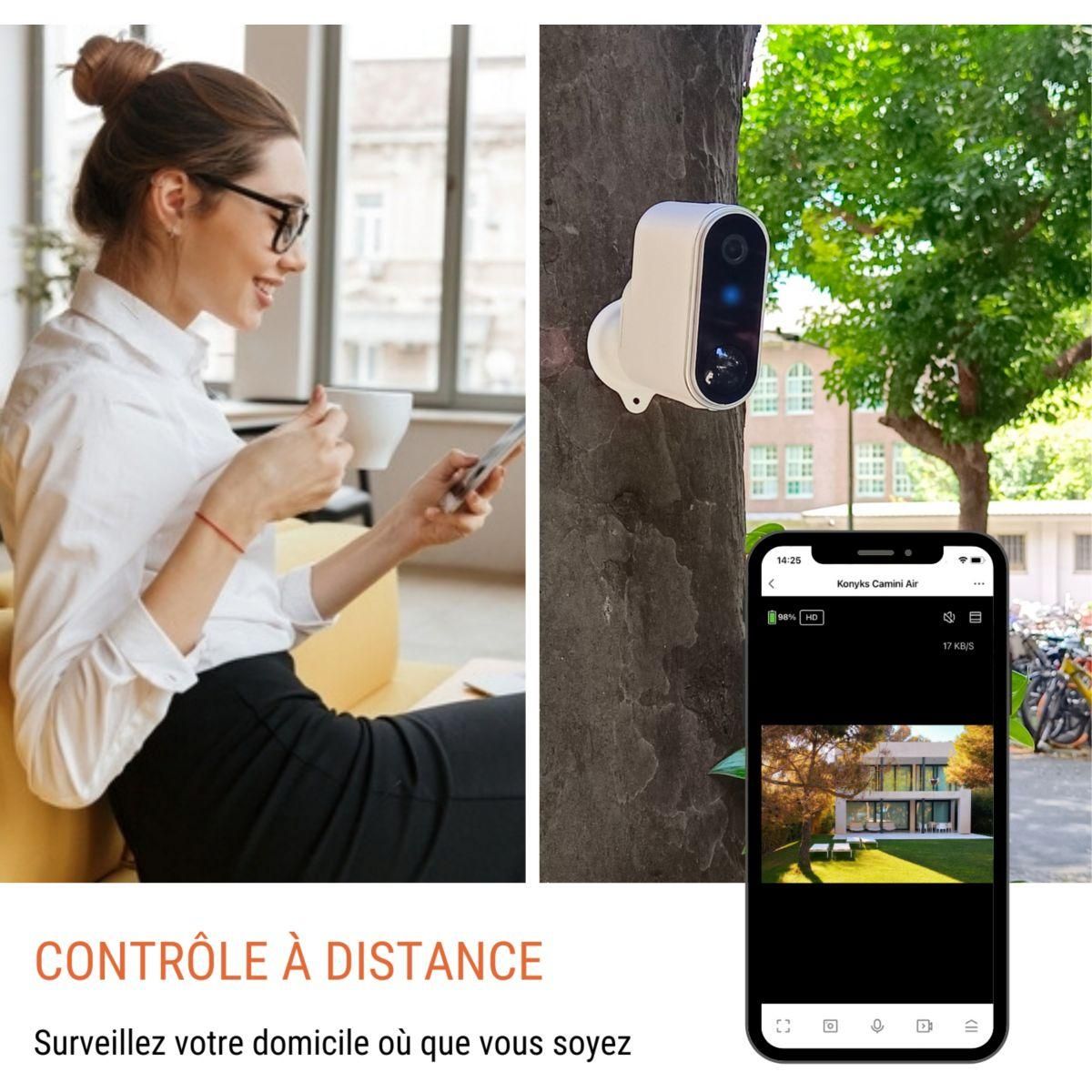 KONYKS Caméra de surveillance Wifi Camini Air 2 Solar