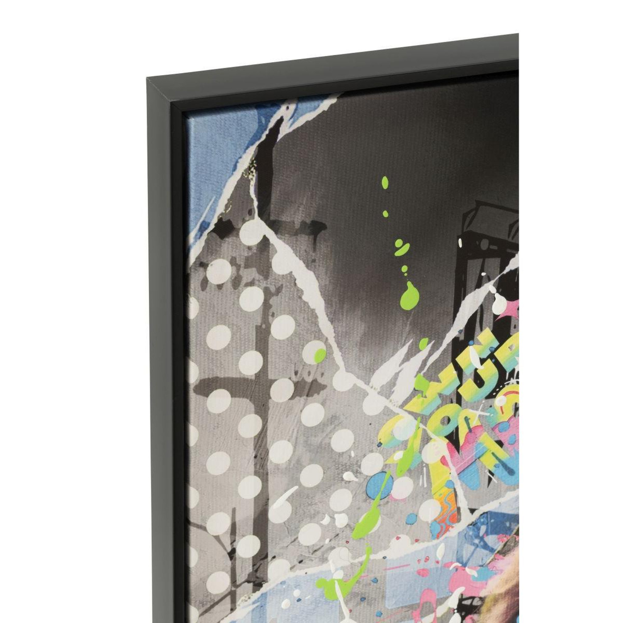 Voir la diapositive 2 : J-LINE Tableau déco  monkey  80x120cm multicolore